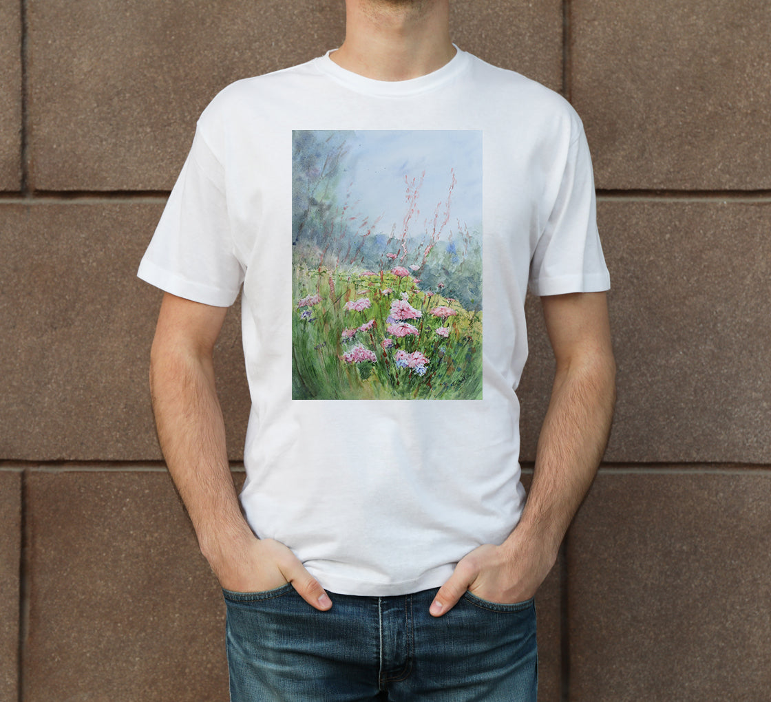 Landscape in Bhutan Men's Crew Neck T-Shirt