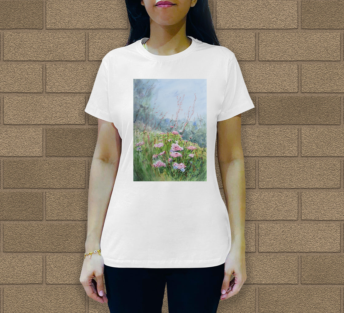 Landscape in Bhutan Women's Crew Neck T-Shirt