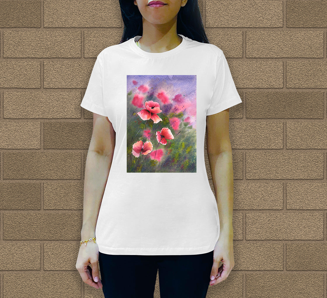Flowers Women's Crew Neck T-Shirt