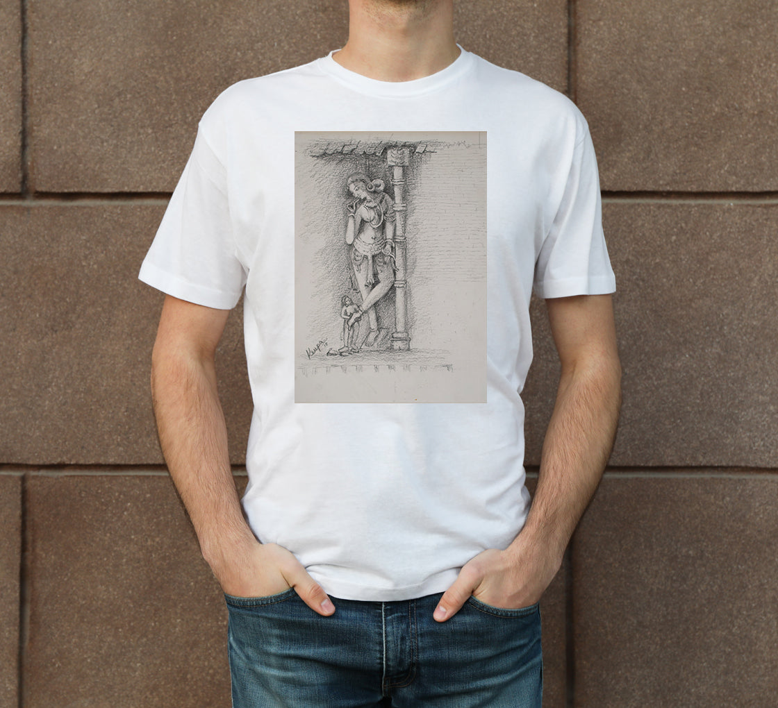 Rani Ki Vav Sculpture Men's Crew Neck T-Shirt