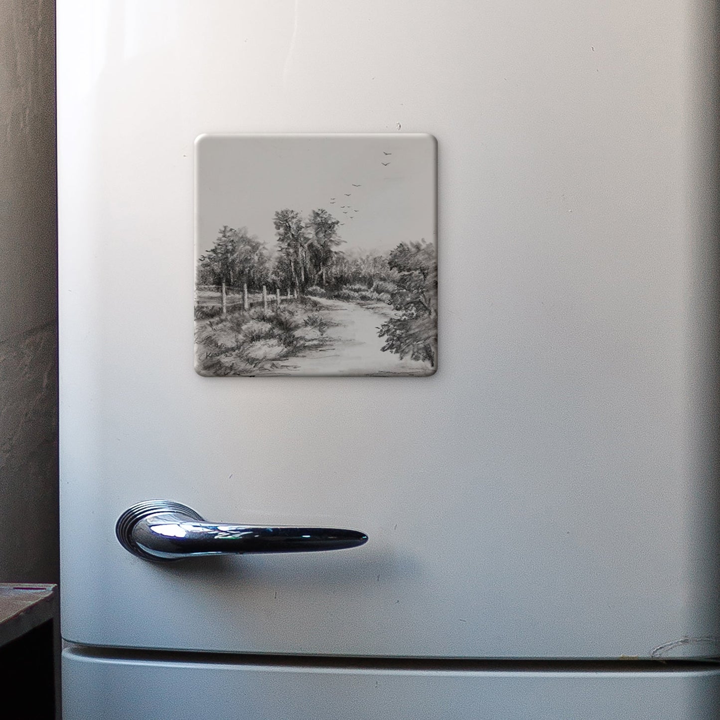 Landscape Sketch-7 Photo Magnet (Pack of 5)