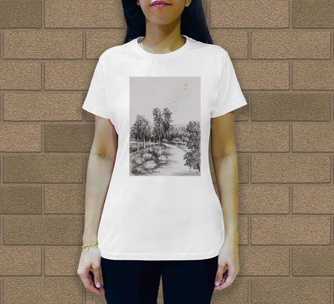 Landscape Sketch-7 Women's Crew Neck T-Shirt