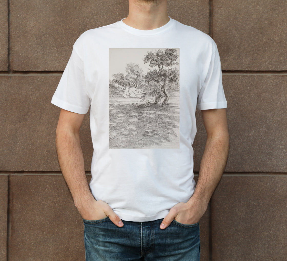 Landscape in Gujarat Men's Crew Neck T-Shirt