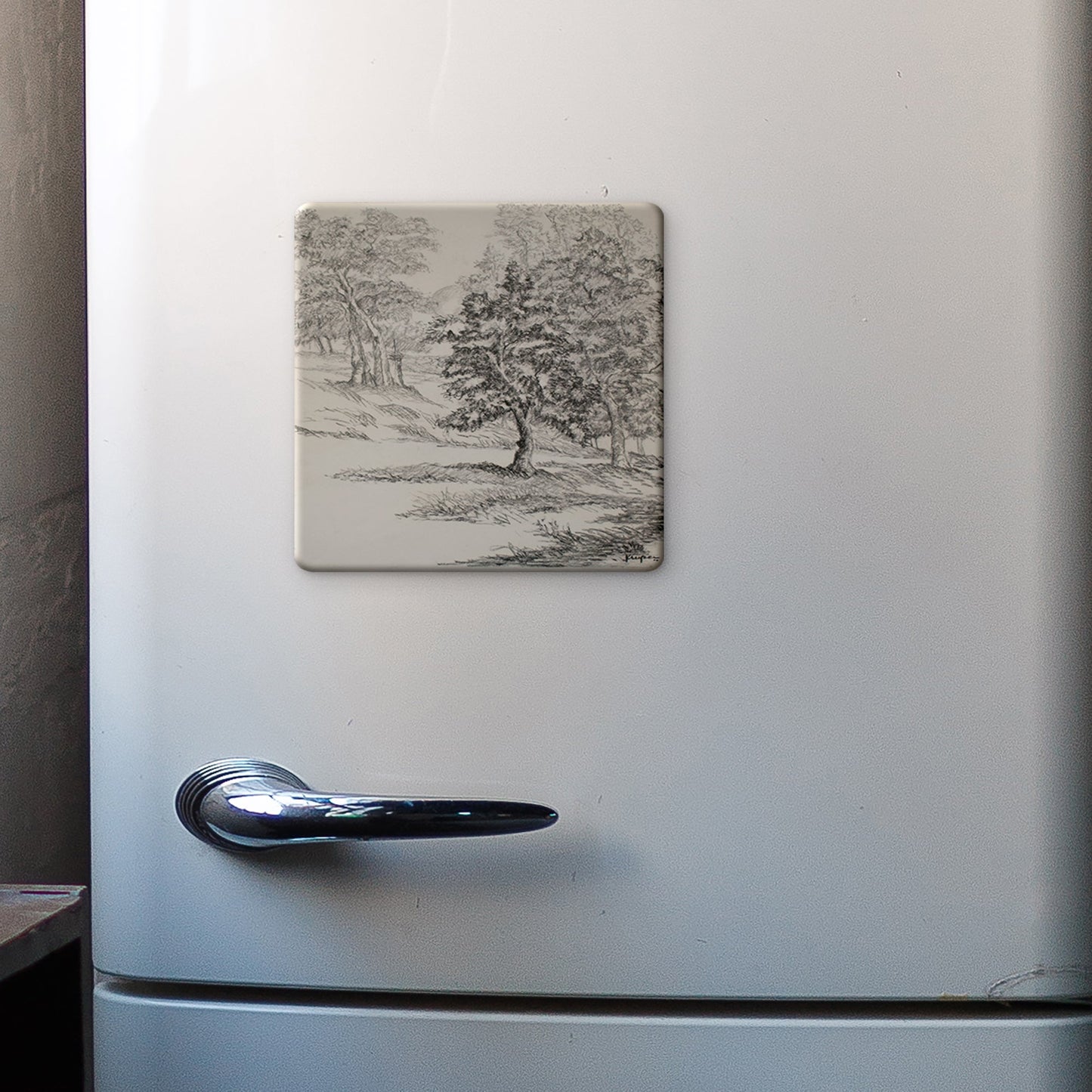 Landscape Sketch-1 Photo Magnet (Pack of 5)