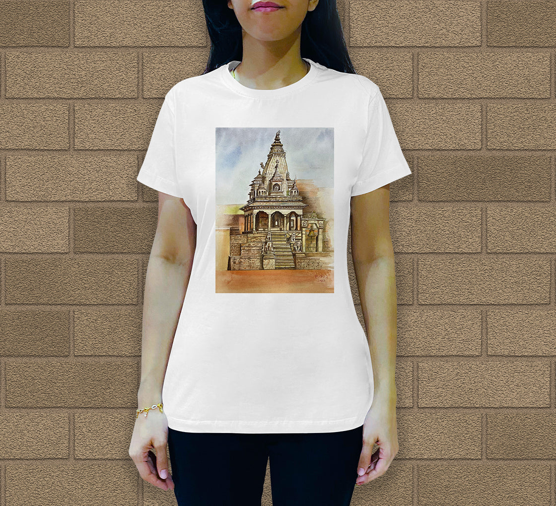 Temple in Nepal Women's Crew Neck T-Shirt