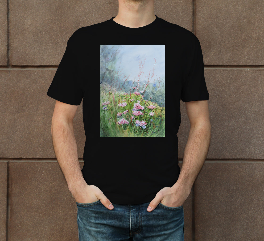 Landscape in Bhutan Men's Crew Neck T-Shirt