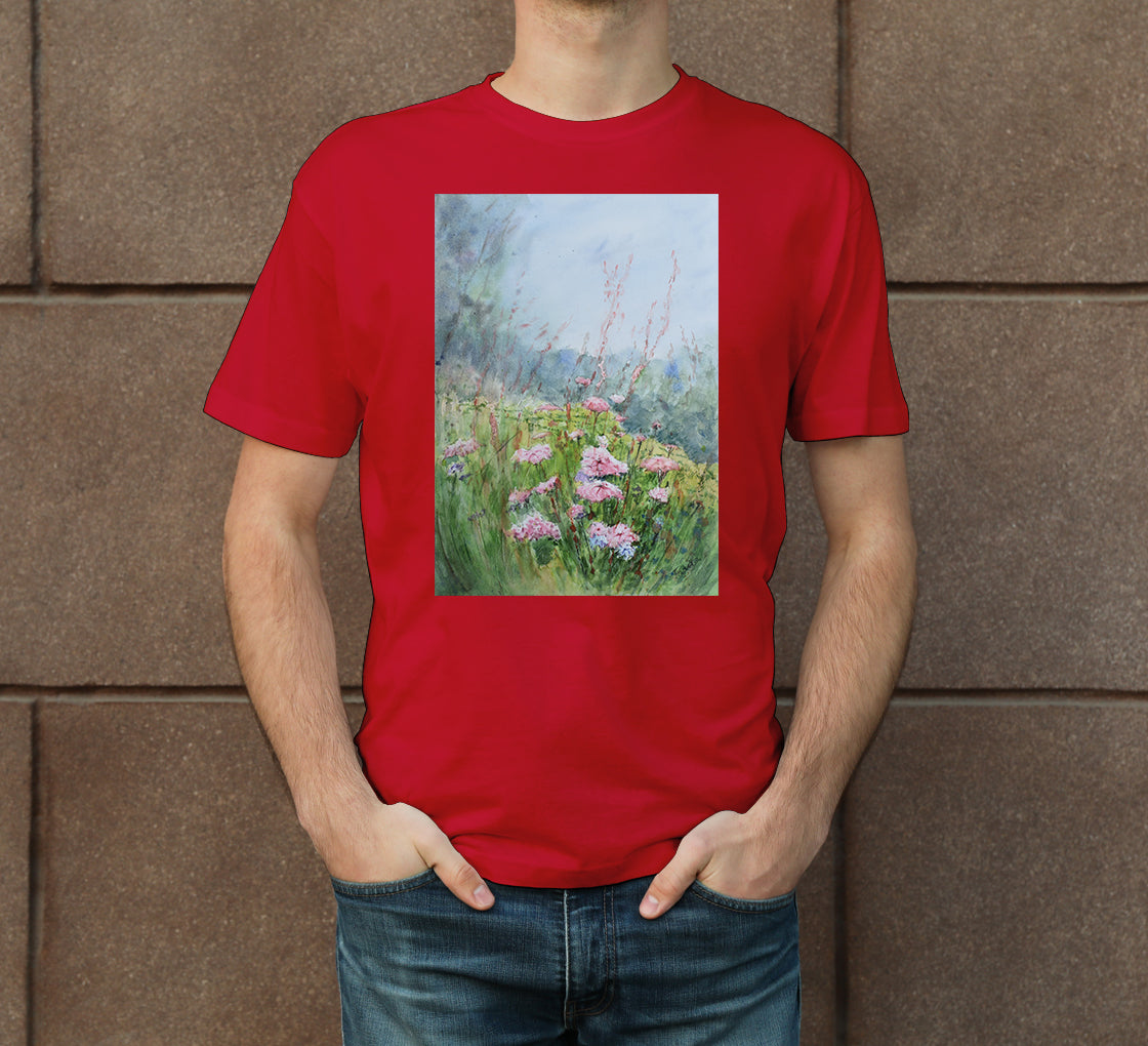 Landscape in Bhutan Men's Crew Neck T-Shirt