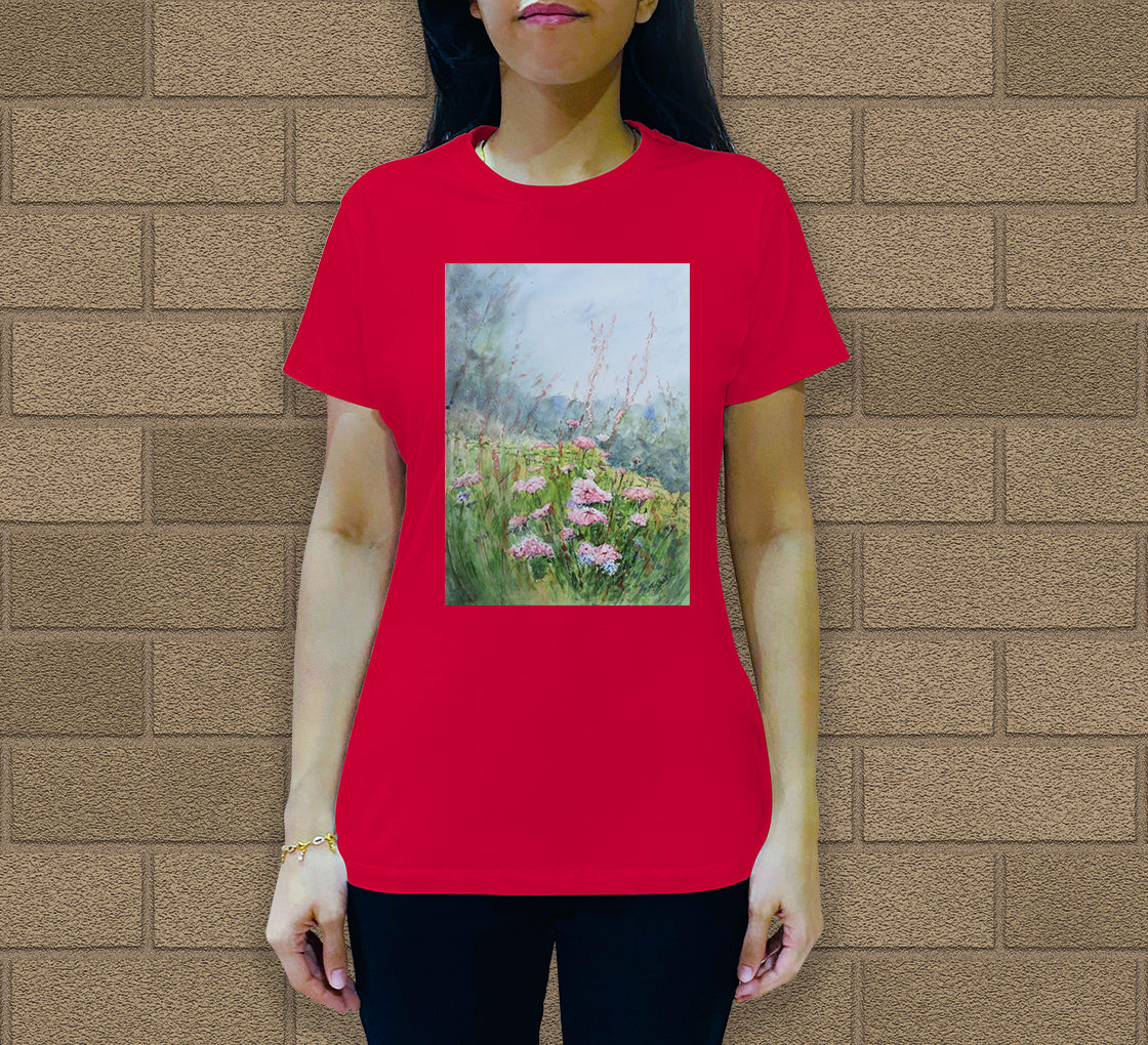 Landscape in Bhutan Women's Crew Neck T-Shirt