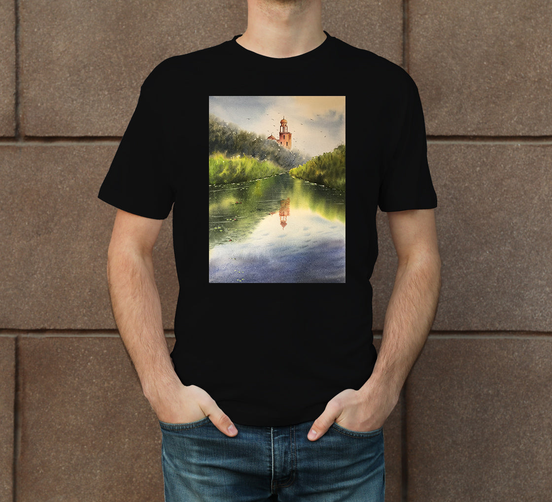 Landscape in Ahmedabad-2 Men's Crew Neck T-Shirt