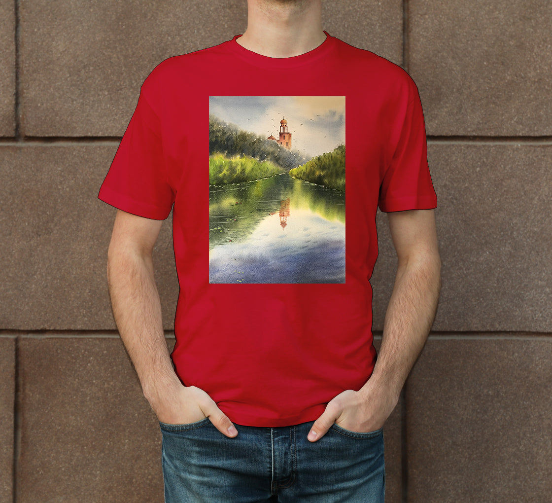 Landscape in Ahmedabad-2 Men's Crew Neck T-Shirt