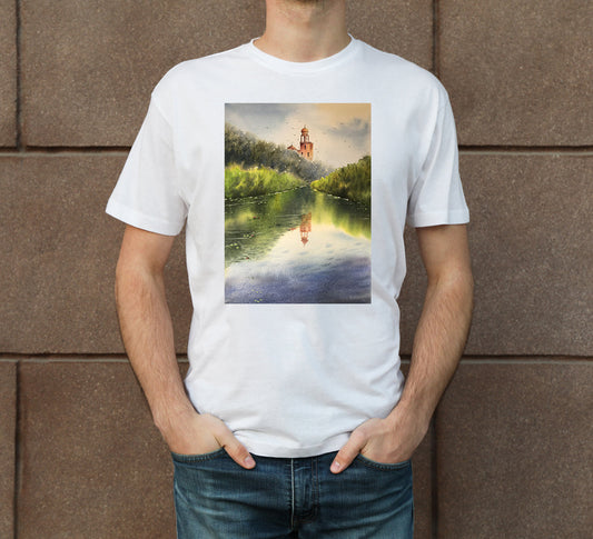 Landscape in Ahmedabad-2 Men's Crew Neck T-Shirt