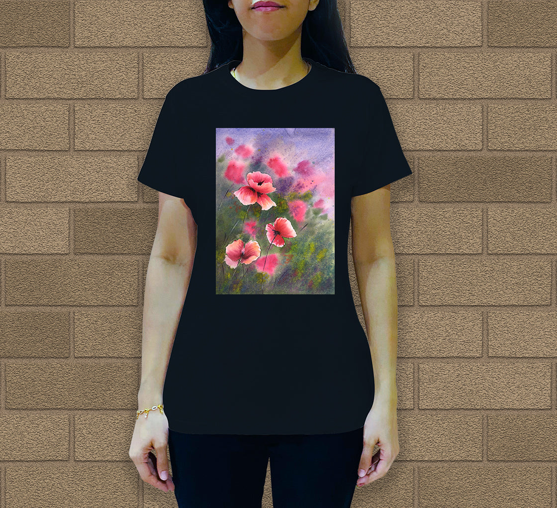 Flowers Women's Crew Neck T-Shirt