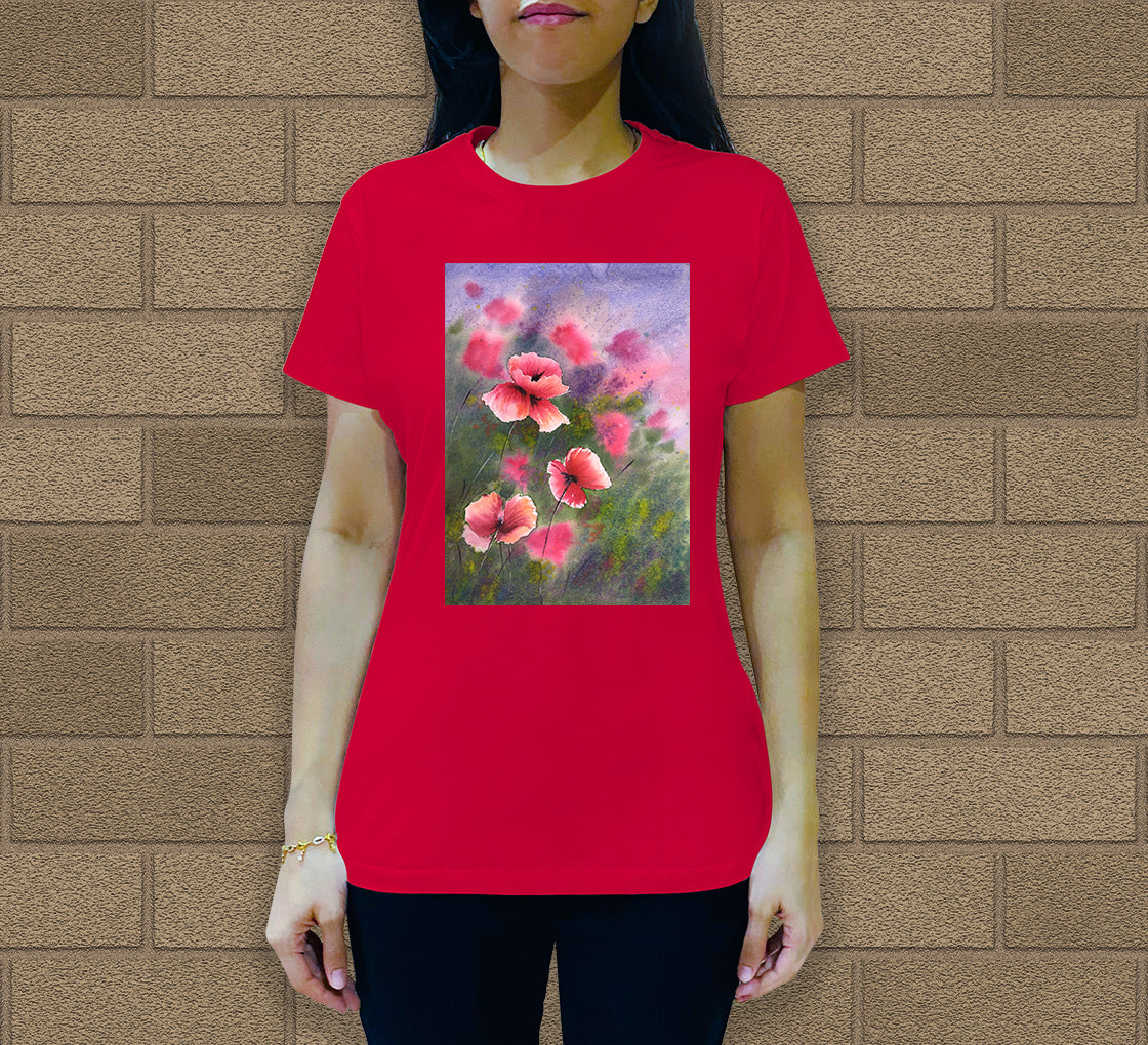 Flowers Women's Crew Neck T-Shirt