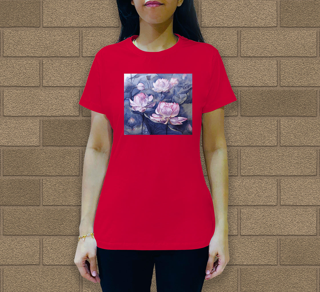 Lotus-5 Women's Crew Neck T-Shirt