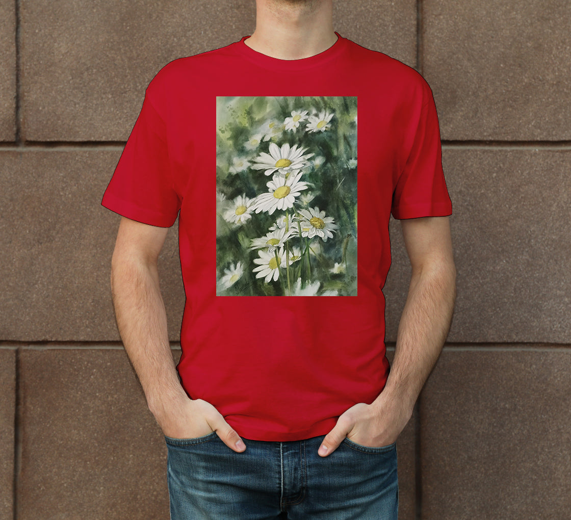 Daisies-3 Men's Crew Neck T-Shirt