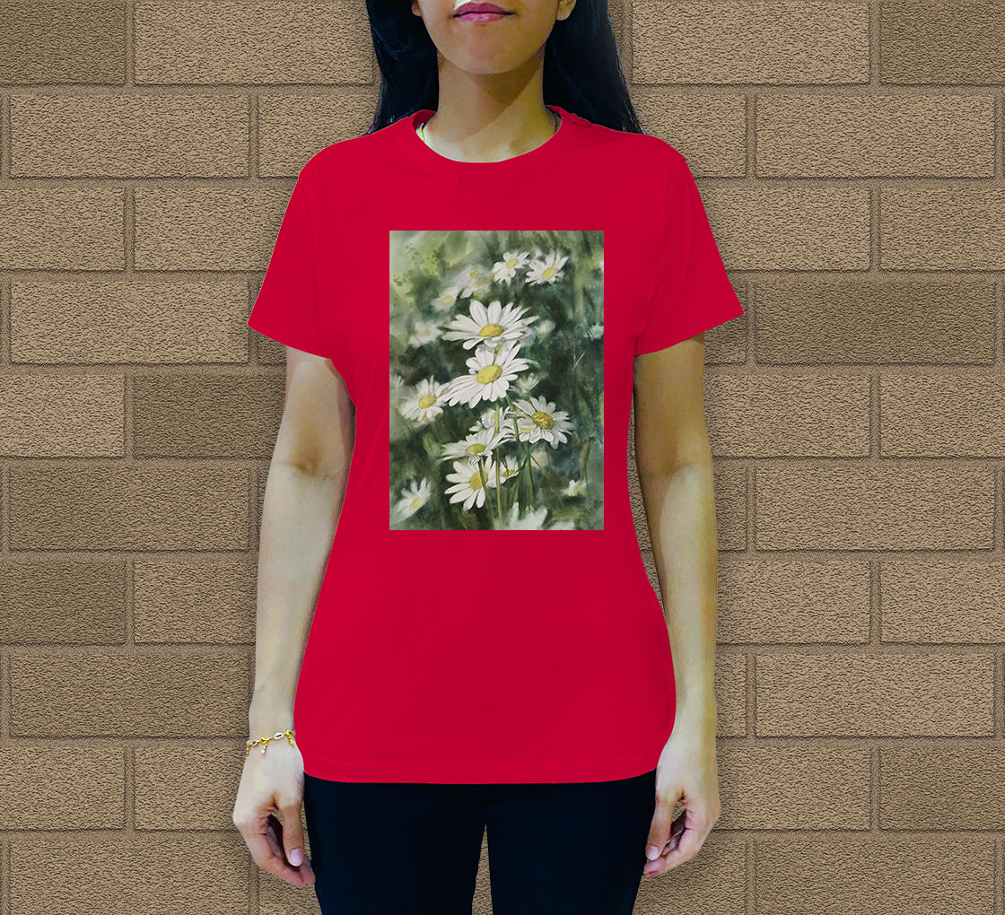 Daisies-3 Women's Crew Neck T-Shirt