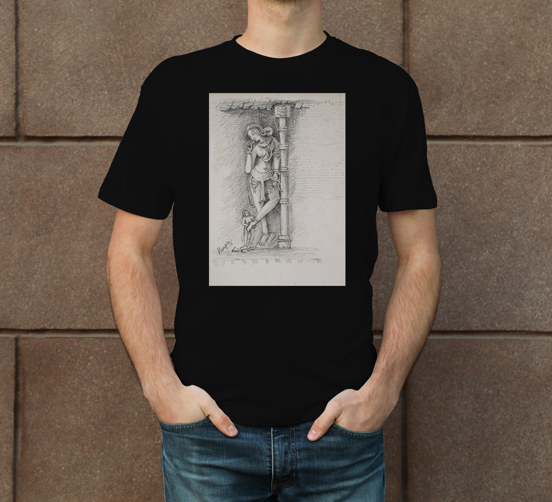 Rani Ki Vav Sculpture Men's Crew Neck T-Shirt