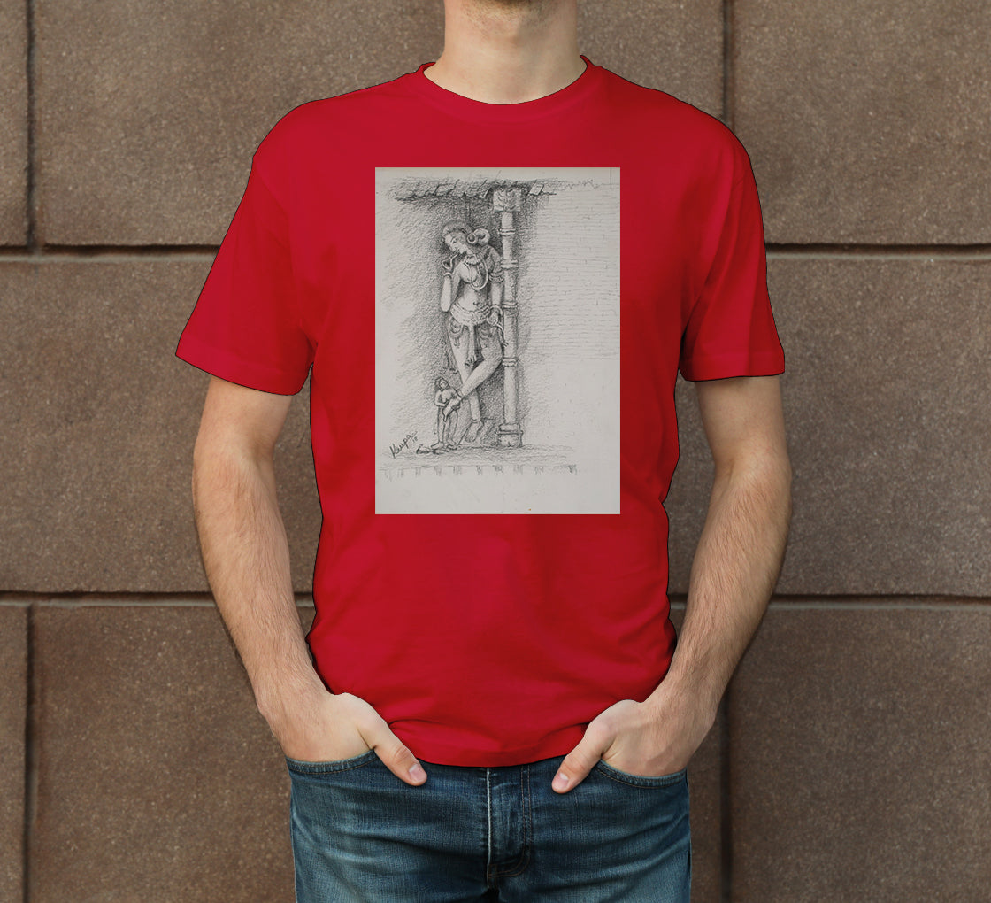 Rani Ki Vav Sculpture Men's Crew Neck T-Shirt