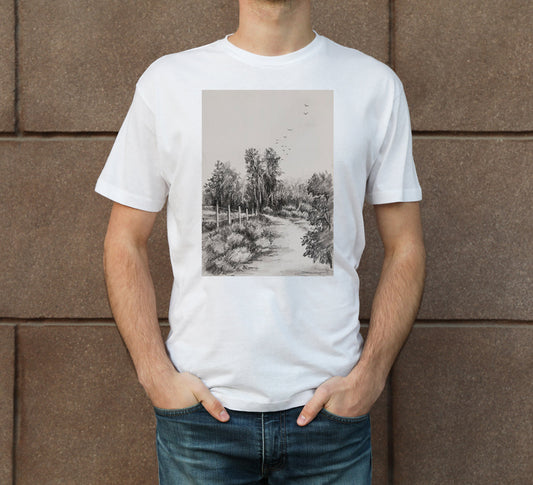 Landscape Sketch-7 Men's Crew Neck T-Shirt