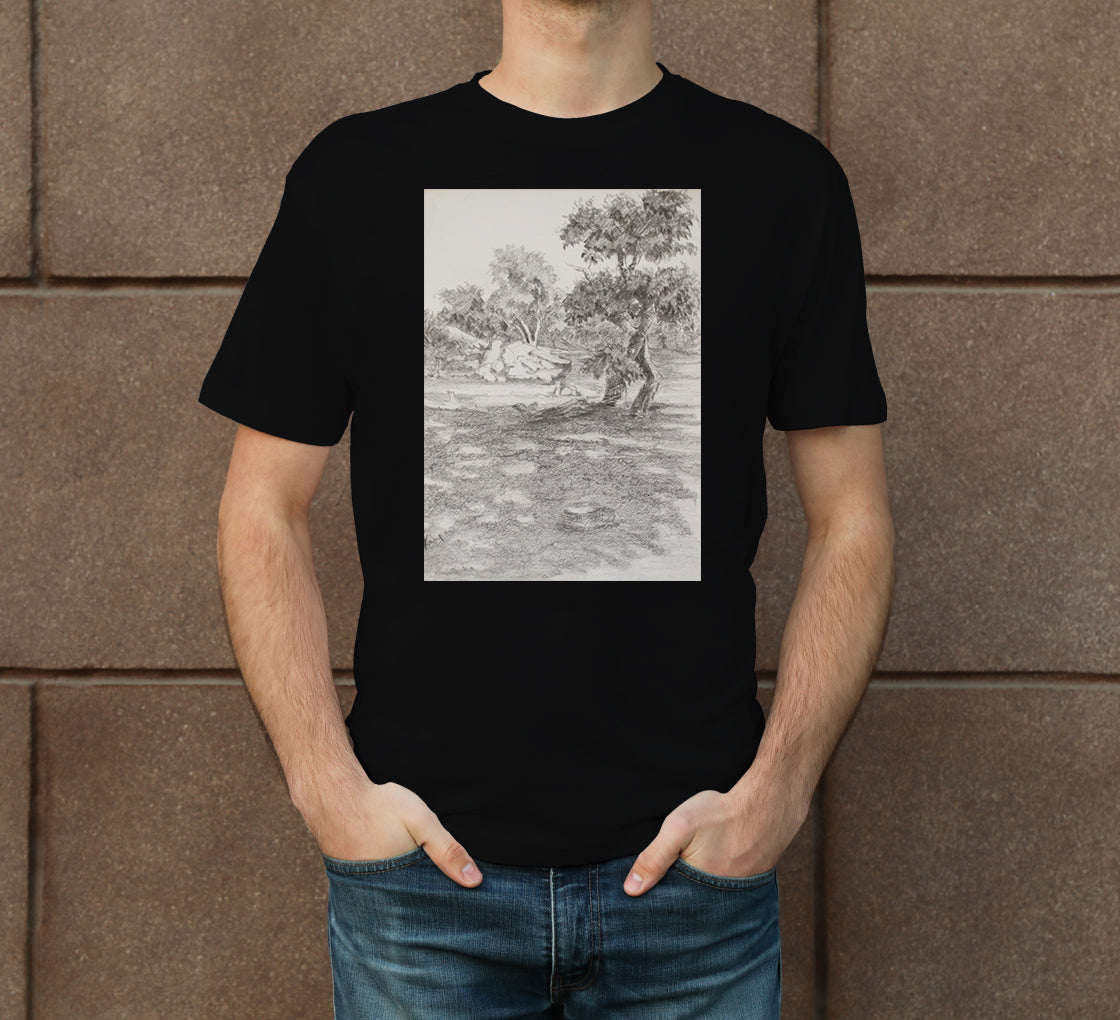 Landscape in Gujarat Men's Crew Neck T-Shirt