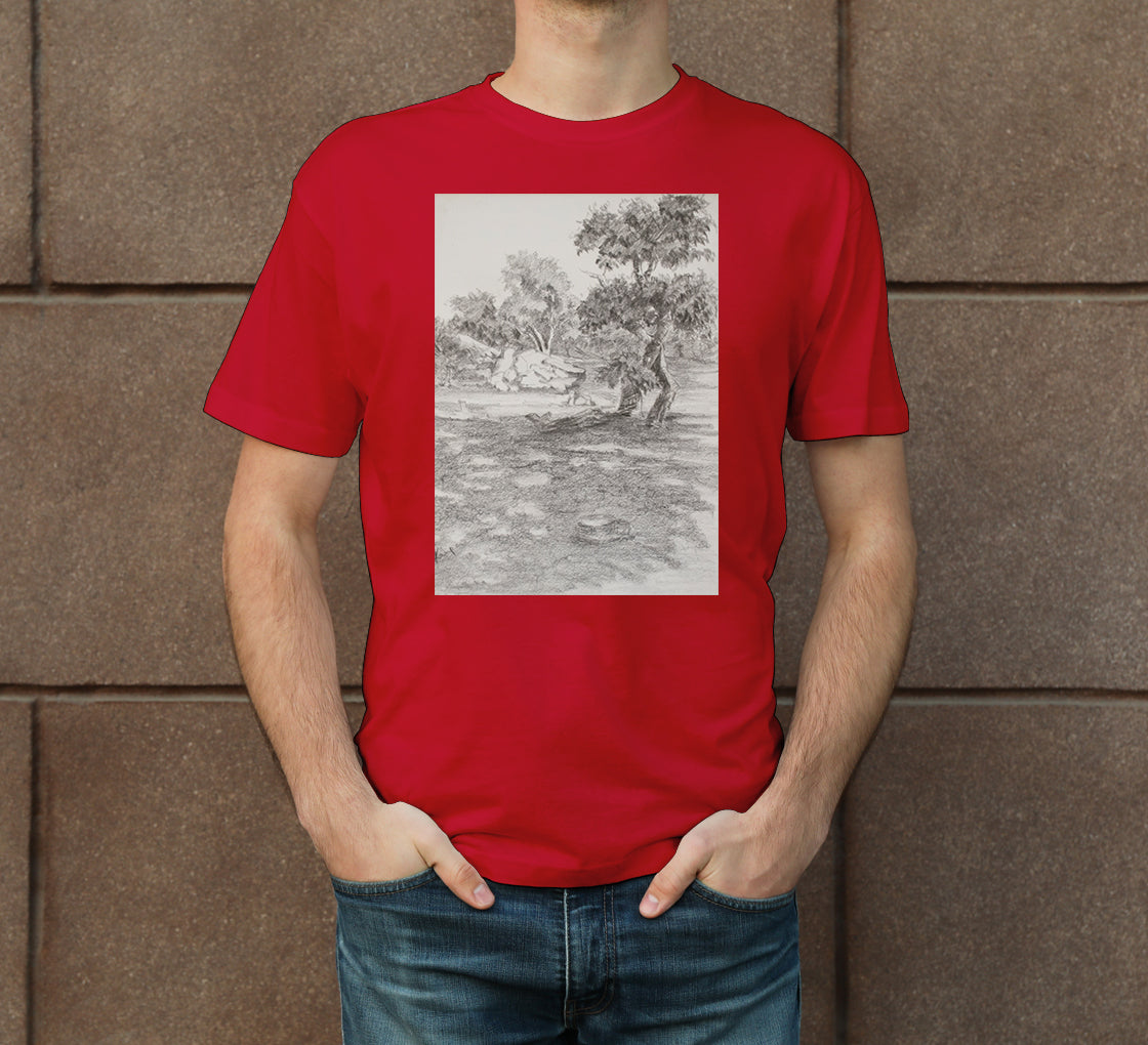 Landscape in Gujarat Men's Crew Neck T-Shirt