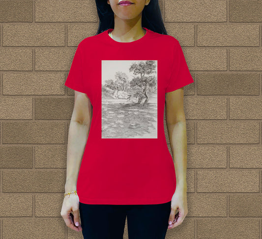 Landscape in Gujarat Women's Crew Neck T-Shirt